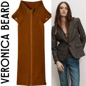 Veronica Beard Brown Check Blazer with Tan Insert
